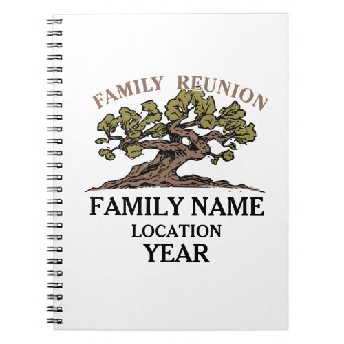 Family Reunion Tree Notebook