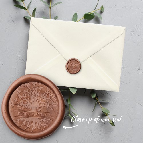 Family Reunion Tree of Life Custom Name or Text Wax Seal Sticker