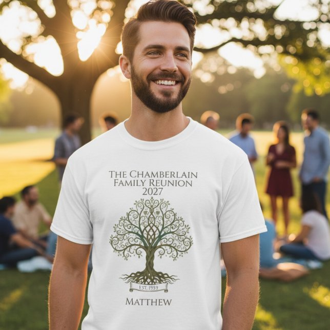 Family Reunion Tree of Life T-Shirt (Men's family reunion tshirt)