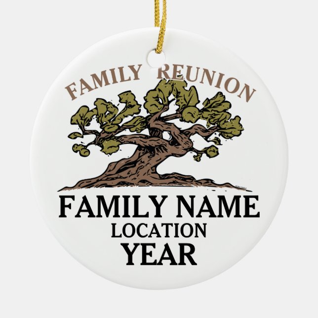 Family Reunion Tree Ornament (Front)