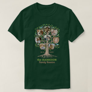 Family Reunion Tree Photo Collage Personalized Dk T-Shirt