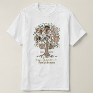 Family Reunion Tree Photo Collage Personalized Lt T-Shirt