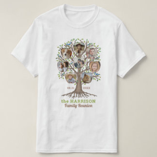 Family Reunion Tree Photo Collage Personalized Lt T-Shirt