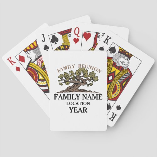 Family Reunion Tree Playing Cards