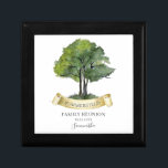 Family Reunion Tree Ribbon Keepsake Personalized Gift Box<br><div class="desc">Featuring a watercolor tree,  this cute minimalist family reunion gift box template is easy to customize and ready to add your yearly family gathering details this year. You can click the "Personalize" button to add your reunion event.</div>