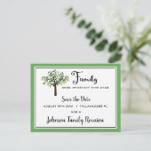 Family Reunion Tree Save the Date Postcard (Standing Front)