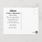 Family Reunion Tree Save the Date Postcard (Back)