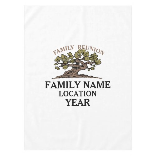 Family Reunion Tree Tablecloth