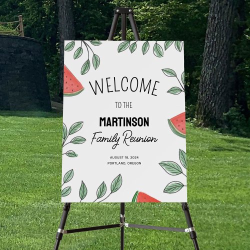 Family Reunion Tree Watermelon Welcome Sign