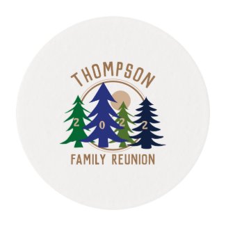 Family Reunion Trees Personalized Edible Frosting Rounds