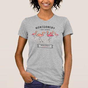 Family Reunion Tropical Pink Flamingo Summer T-Shirt