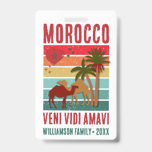 Family Reunion Vacation Morocco Trip Group  Badge
