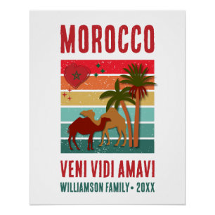 Family Reunion Vacation Morocco Trip Souvenir Poster