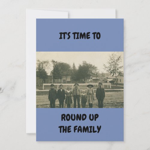 FAMILY REUNION VINTAGE CHILDREN CHRISTIAN FAITH INVITATION