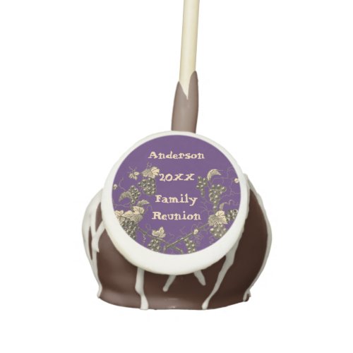 Family Reunion Vintage Grape Vines Celebration Cake Pops