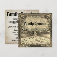 Family Reunion Vintage Look Invitation