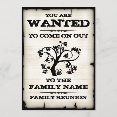 Family Reunion Wanted Invitations