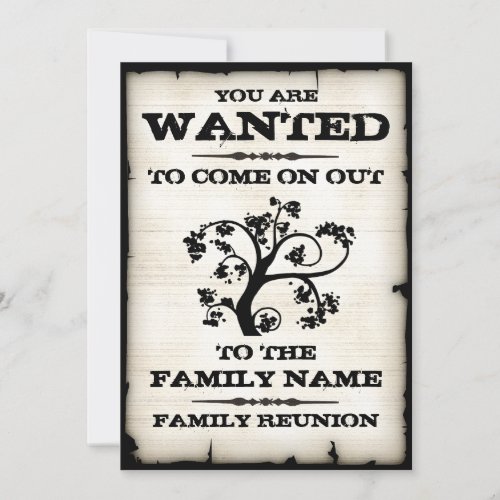 Family Reunion Wanted Invitations