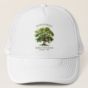 Family Reunion Watercolor Family Tree Trucker Hat