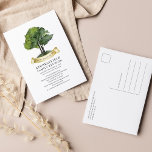 Family Reunion Watercolor Tree Annual Event Postcard<br><div class="desc">Featuring a watercolor tree,  this cute minimalist family reunion invitation template is easy to customize and ready to add your yearly family gathering details this year. You can click the "Personalize" button to add your reunion event.</div>