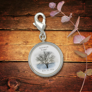 Family Reunion Watercolor Tree Charm