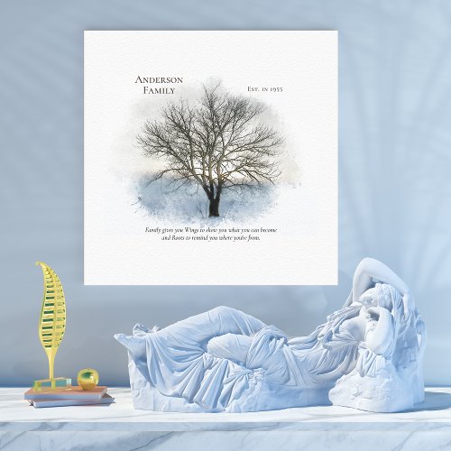 Family Reunion Watercolor Tree