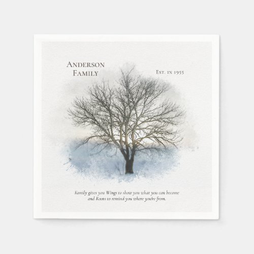 Family Reunion Watercolor Tree