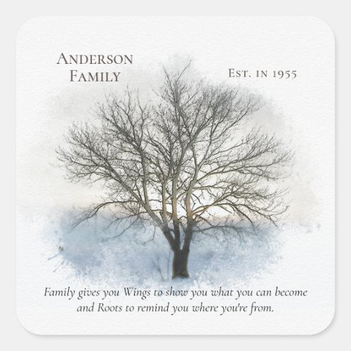 Family Reunion Watercolor Tree