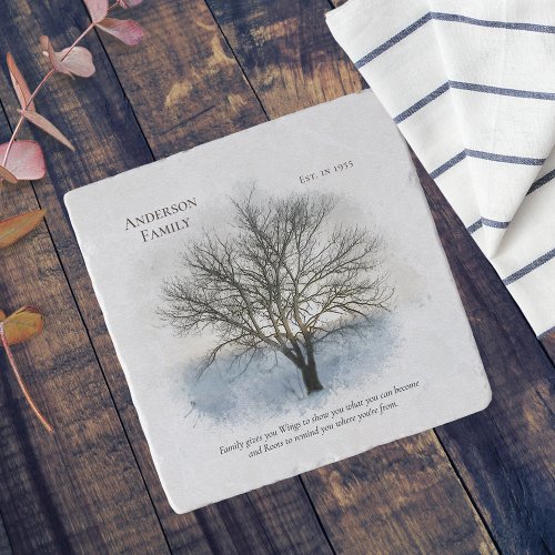 Family Reunion Watercolor Tree Trivet