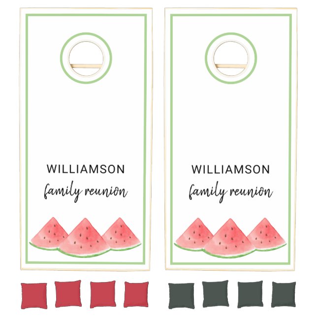 Family Reunion Watermelon  Cornhole Set (Set)