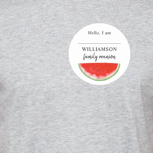 Family Reunion Watermelon Name Tag