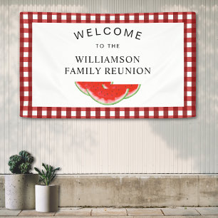 Family Reunion Watermelon Welcome Banner