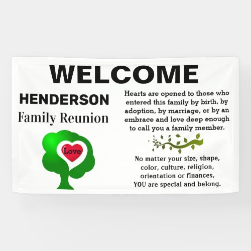 Family Reunion _ We Love Our Family _ Customizable Banner