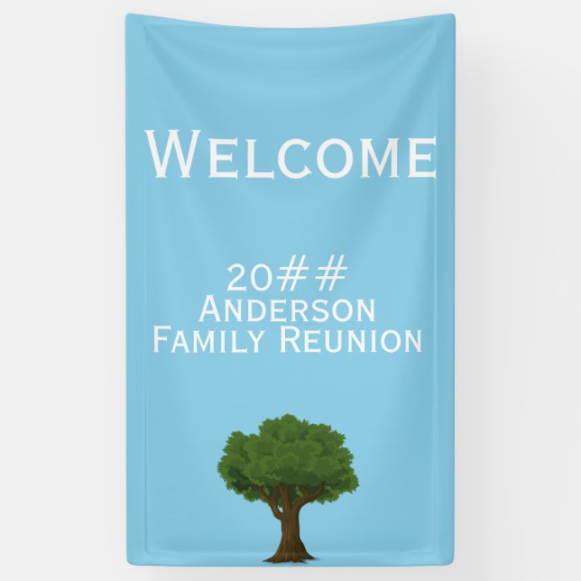 Family Reunion Welcome Banner (Vertical)