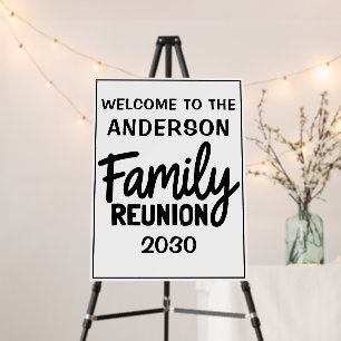 Family Reunion Welcome Bold Script Sign Board