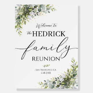 Family Reunion Welcome Sign, Reunion Poster