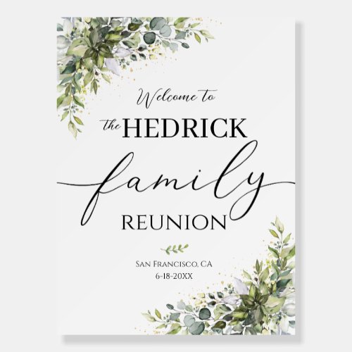 Family Reunion Welcome Sign, Reunion Poster