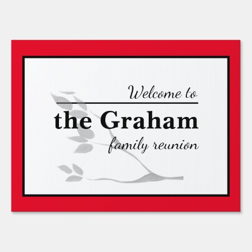 Family Reunion Welcome Yard Sign