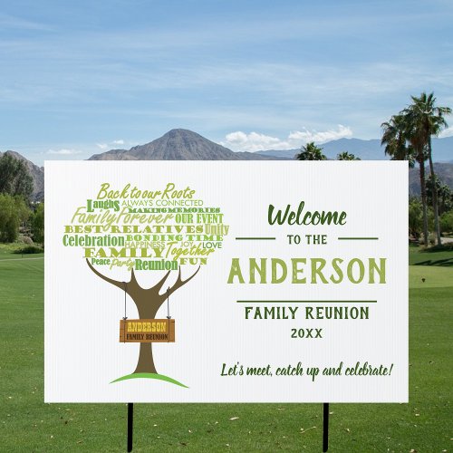 Family Reunion Welcome Yard Sign