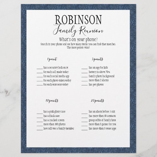 Family Reunion Whats On Your Phone Game