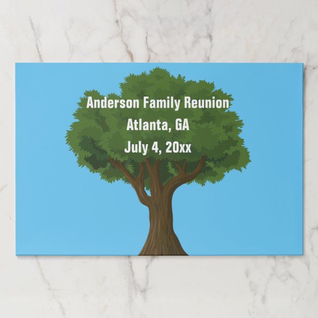 Family Reunion with Tree & Text Template Paper Pad (Front)