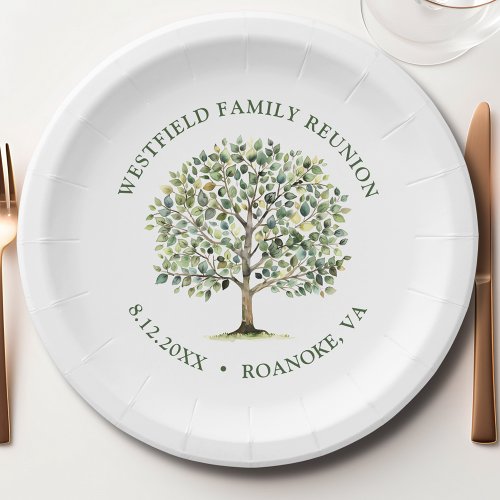 Family Reunion Woodland Watercolor Tree