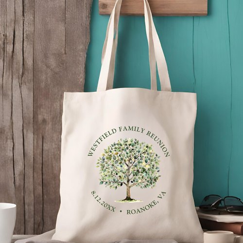 Family Reunion Woodland Watercolor Tree