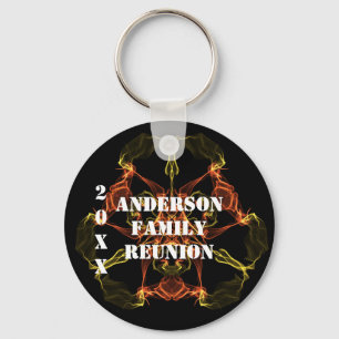 Family Reunion Yellow Orange Celestial Keepsake Keychain