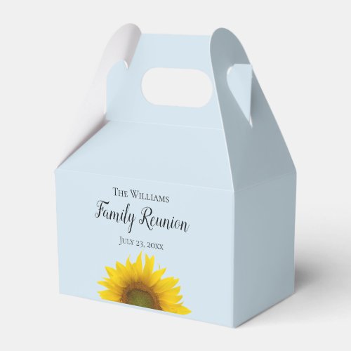Family Reunion Yellow Sunflower Gift Favor Boxes