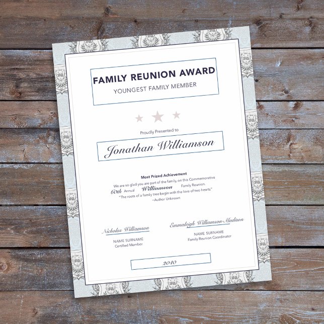 Family Reunion Youngest Award Blue Crest (Creator Uploaded)