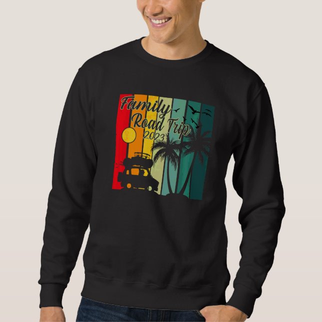 Family Road Trip 2023  Vacation Matching Group Sun Sweatshirt (Front)