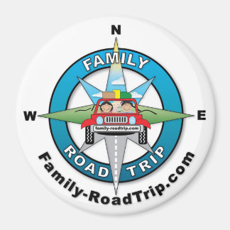 Family Road Trip Compass Rose Logo Magnet