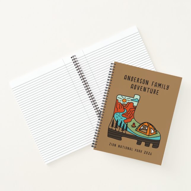 Family Road Trip Travel Journal, RV Camping Notebook (Inside)