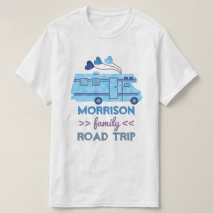 Family Road Trip Vacation Camper RV Motorhome Name T-Shirt